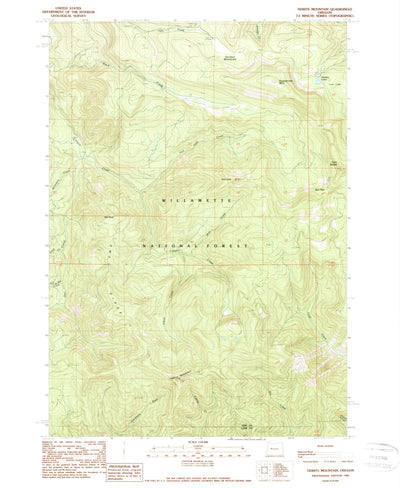 United States Geological Survey Tidbits Mountain, OR (1989, 24000-Scale) digital map