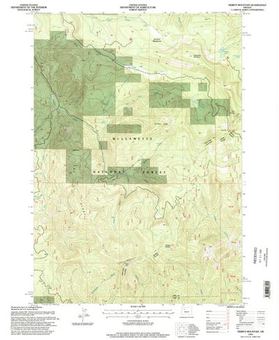 United States Geological Survey Tidbits Mountain, OR (1994, 24000-Scale) digital map