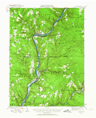 United States Geological Survey Tidioute, PA (1927, 62500-Scale) digital map