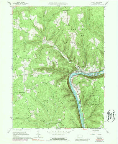 United States Geological Survey Tidioute, PA (1966, 24000-Scale) digital map