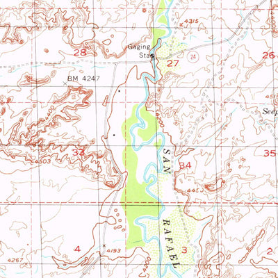 United States Geological Survey Tidwell Bottoms, UT (1954, 62500-Scale) digital map