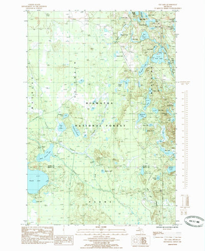 United States Geological Survey Tie Lake, MI (1985, 24000-Scale) digital map