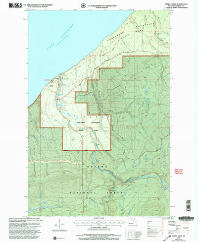 United States Geological Survey Tiebel Creek, MI (1999, 24000-Scale) digital map
