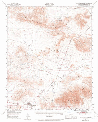 United States Geological Survey Tiefort Mountains, CA (1948, 62500-Scale) digital map