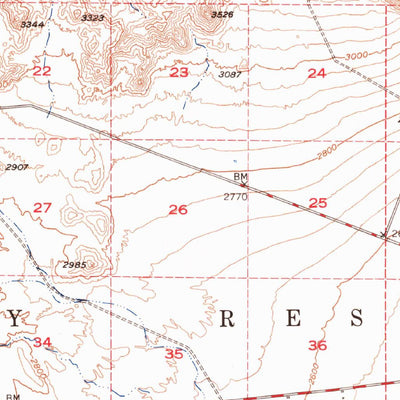 United States Geological Survey Tiefort Mountains, CA (1948, 62500-Scale) digital map