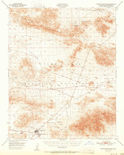 United States Geological Survey Tiefort Mountains, CA (1951, 62500-Scale) digital map