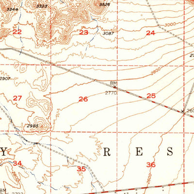 United States Geological Survey Tiefort Mountains, CA (1951, 62500-Scale) digital map
