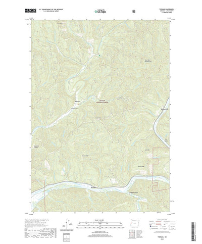 United States Geological Survey Tiernan, OR (2020, 24000-Scale) digital map