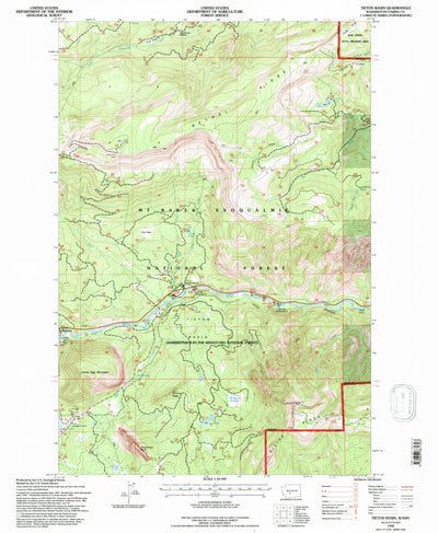 United States Geological Survey Tieton Basin, WA (1992, 24000-Scale) digital map