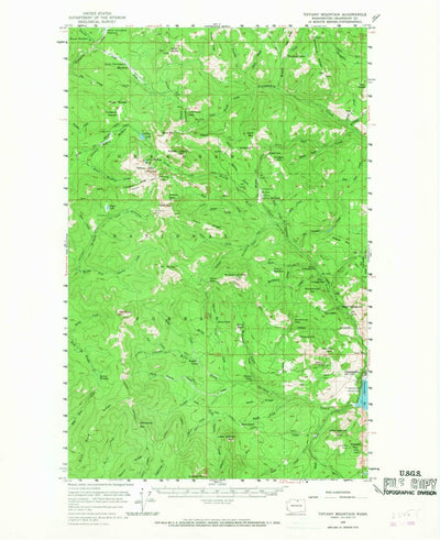 United States Geological Survey Tiffany Mountain, WA (1956, 62500-Scale) digital map
