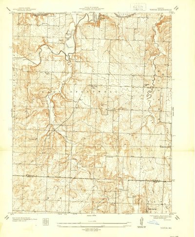 United States Geological Survey Tiffin, MO (1937, 24000-Scale) digital map