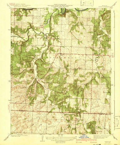 United States Geological Survey Tiffin, MO (1937, 31680-Scale) digital map