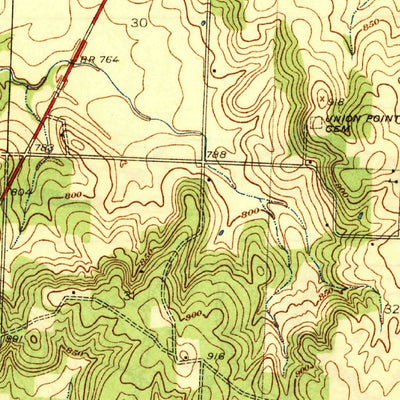 United States Geological Survey Tiffin, MO (1937, 31680-Scale) digital map