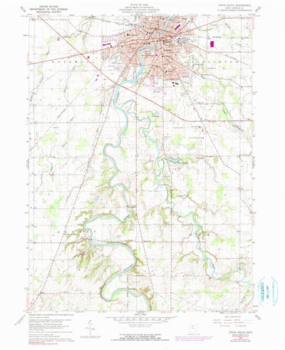 United States Geological Survey Tiffin South, OH (1960, 24000-Scale) digital map