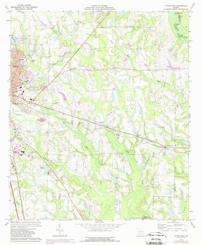 United States Geological Survey Tifton East, GA (1973, 24000-Scale) digital map