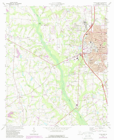 United States Geological Survey Tifton West, GA (1973, 24000-Scale) digital map