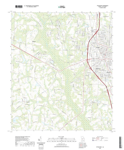 United States Geological Survey Tifton West, GA (2020, 24000-Scale) digital map