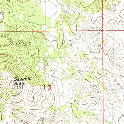 United States Geological Survey Tiger Butte, MT (1984, 24000-Scale) digital map