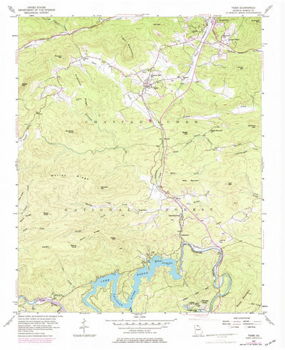 United States Geological Survey Tiger, GA (1957, 24000-Scale) digital map