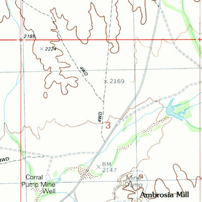 United States Geological Survey Tiger Well, AZ (1990, 24000-Scale) digital map