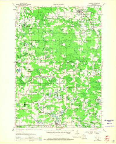 United States Geological Survey Tigerton, WI (1955, 48000-Scale) digital map