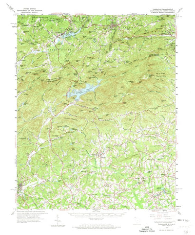 United States Geological Survey Tigerville, SC-NC (1959, 62500-Scale) digital map