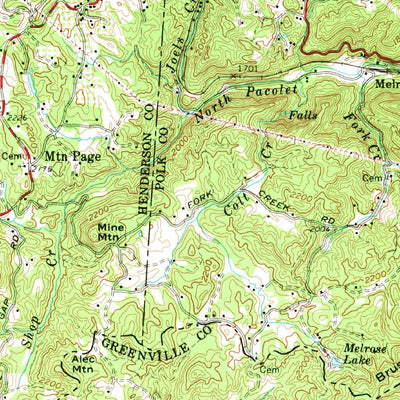 United States Geological Survey Tigerville, SC-NC (1959, 62500-Scale) digital map