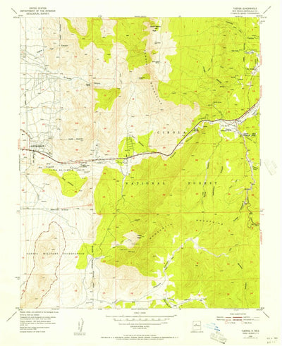 United States Geological Survey Tijeras, NM (1954, 24000-Scale) digital map