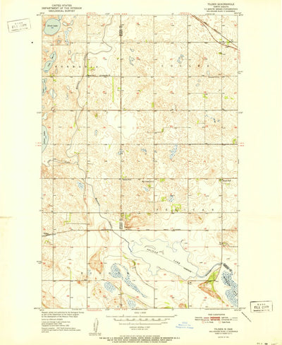 United States Geological Survey Tilden, ND (1951, 24000-Scale) digital map