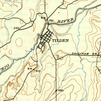 United States Geological Survey Tilden, TX (1930, 62500-Scale) digital map