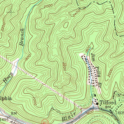 United States Geological Survey Tilford, KY (1954, 24000-Scale) digital map