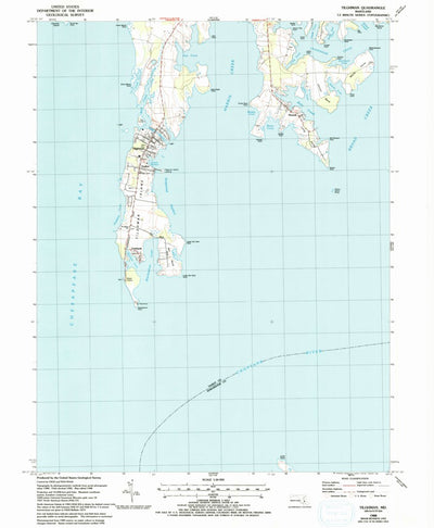 United States Geological Survey Tilghman, MD (1988, 24000-Scale) digital map