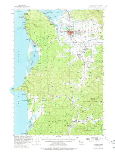 United States Geological Survey Tillamook, OR (1955, 62500-Scale) digital map