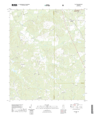 United States Geological Survey Tillatoba, MS (2021, 24000-Scale) digital map