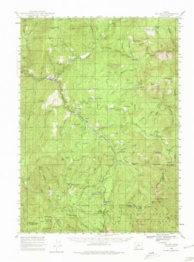 United States Geological Survey Tiller, OR (1944, 62500-Scale) digital map