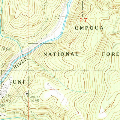 United States Geological Survey Tiller, OR (1989, 24000-Scale) digital map