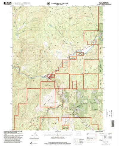 United States Geological Survey Tiller, OR (1998, 24000-Scale) digital map