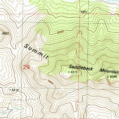 United States Geological Survey Tillie Hall Peak, NM-AZ (1986, 24000-Scale) digital map