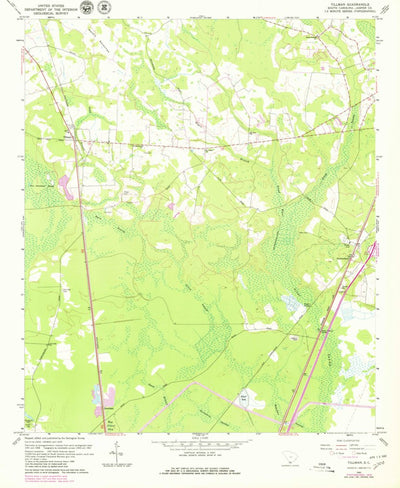 United States Geological Survey Tillman, SC (1962, 24000-Scale) digital map