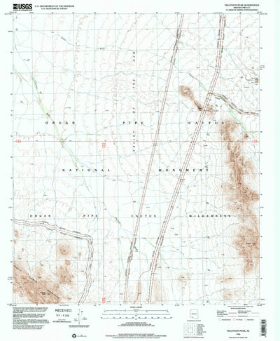 United States Geological Survey Tillotson Peak, AZ (1996, 24000-Scale) digital map