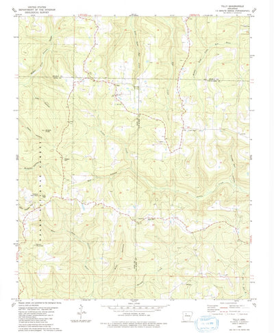 United States Geological Survey Tilly, AR (1980, 24000-Scale) digital map