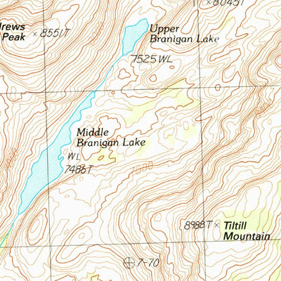 United States Geological Survey Tiltill Mountain, CA (1990, 24000-Scale) digital map