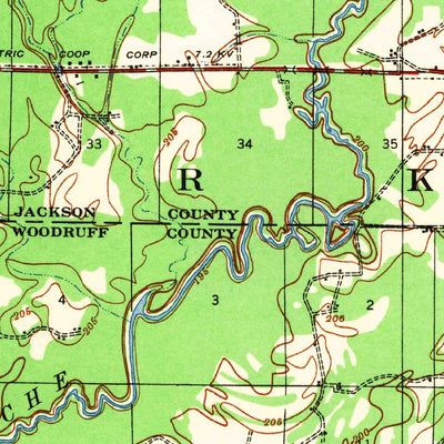 United States Geological Survey Tilton, AR (1940, 62500-Scale) digital map