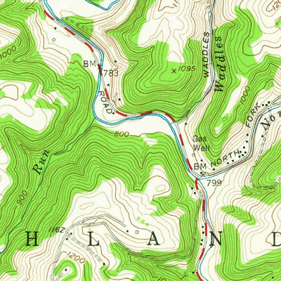 United States Geological Survey Tiltonsville, OH-WV (1957, 24000-Scale) digital map
