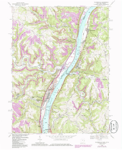 United States Geological Survey Tiltonsville, OH-WV (1968, 24000-Scale) digital map