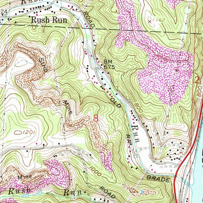 United States Geological Survey Tiltonsville, OH-WV (1968, 24000-Scale) digital map