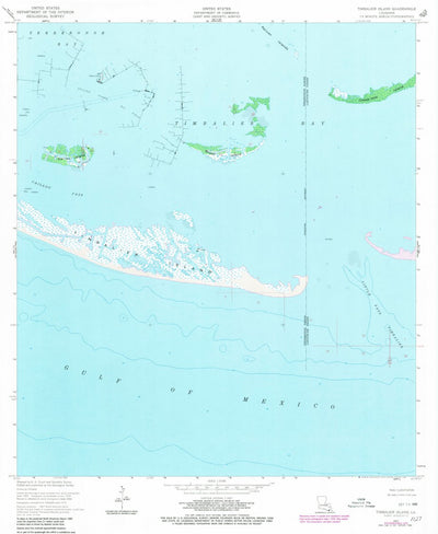 United States Geological Survey Timbalier Island, LA (1953, 24000-Scale) digital map
