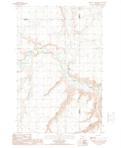 United States Geological Survey Timber Coulee North, MT (1987, 24000-Scale) digital map
