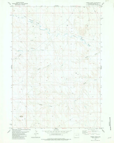 United States Geological Survey Timber Creek, WY (1982, 24000-Scale) digital map