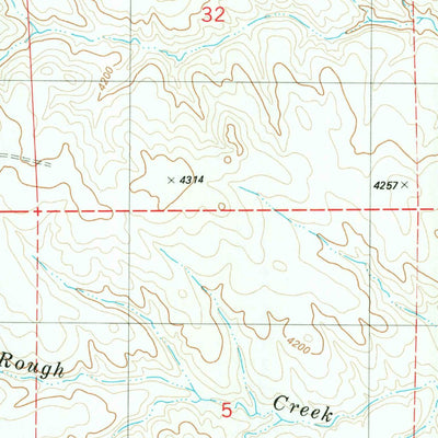 United States Geological Survey Timber Creek, WY (1982, 24000-Scale) digital map